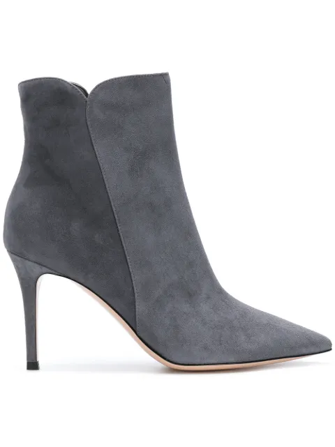 Gianvito Rossi Levy 85mm suede ankle boots Grey G7032185RICCAS