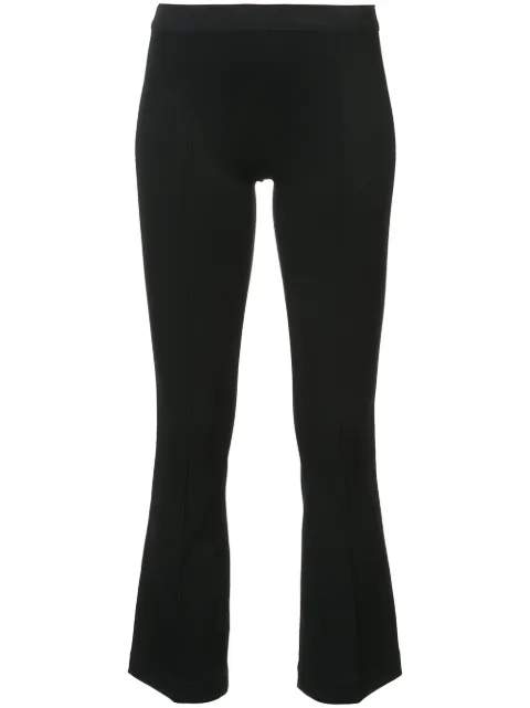 Helmut Lang cropped flare rib trousers Black I04HW207