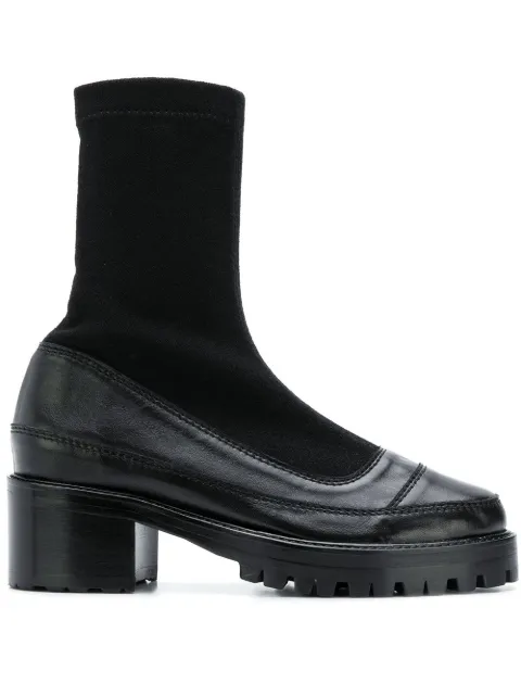 Nicole Saldaña platform sock boots Black FSLDWCHR109009