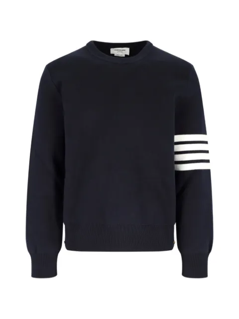 Thom Browne cotton crepe 4-bar pullover Blue MKA202A00219