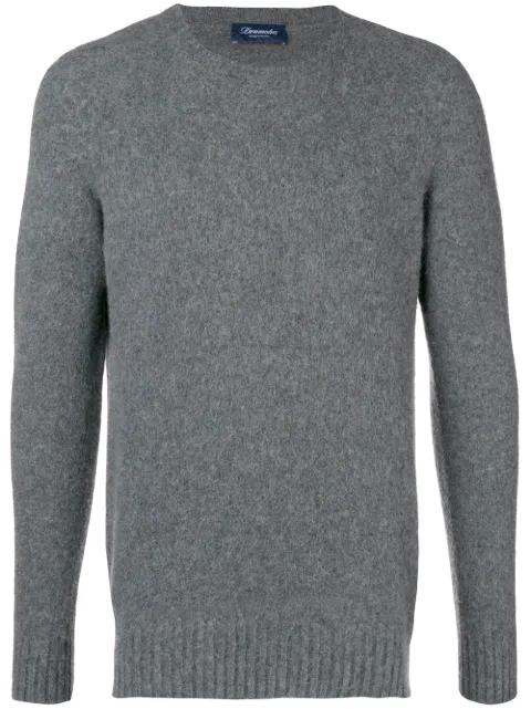 Drumohr crew neck brushed sweater Grey D8W103G
