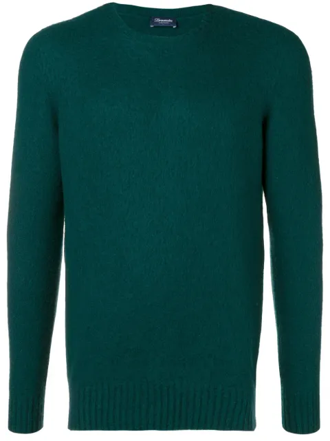 Drumohr crew neck brushed sweater Green D8W103G