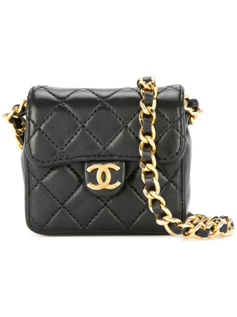 CHANEL Pre-Owned CC logo mini chain shoulder bag Black 1880810