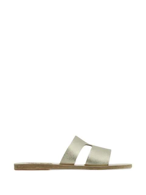 Ancient Greek Sandals Apteros sandals Gold APTEROSMETALLICCROSTA