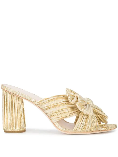Loeffler Randall Penny 90mm pleated mules Yellow PENNYPLA