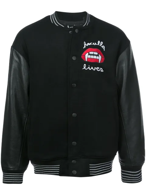 Haculla Lost breed patch bomber jacket Black HA08AHX02