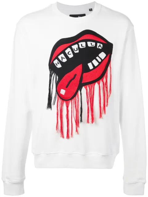 Haculla NYC Drama Mouth sweatshirt White HA08AHK05