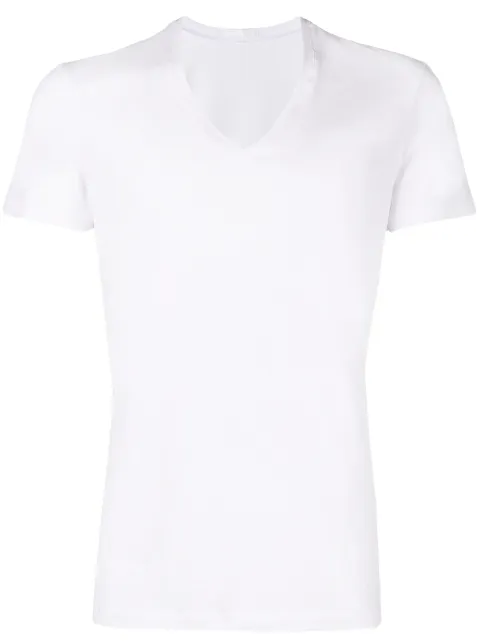 La Perla plain V-neck T-shirt White P022169