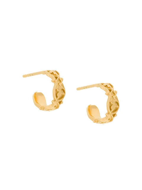 Wouters & Hendrix My Favourite cast ribbon hoop earrings Metallic OFA9G