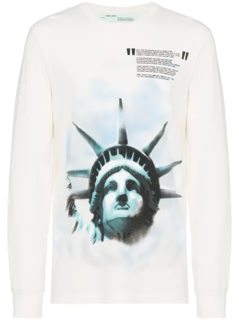 Off-White Statue of Liberty longsleeved t shirt White OMAB001E18185015