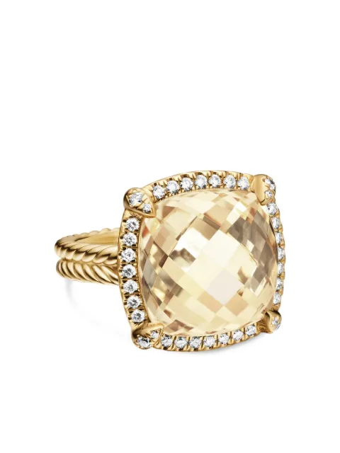 David Yurman 18kt yellow gold Châtelaine citrine and diamond ring (14mm) Gold R12746D88ACCDI