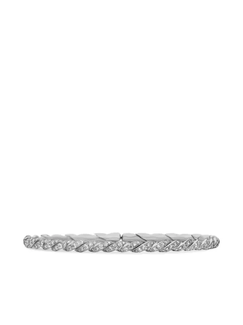 David Yurman 18kt white gold Pavéflex bracelet (3.5mm) Silver B13221D8WADI