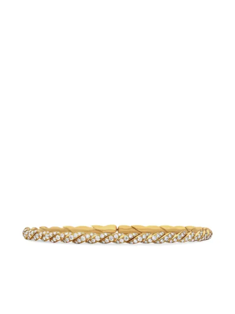 David Yurman 18kt yellow gold Sculpted Cable Flex bracelet (3.5mm) Gold B13221D88ADI