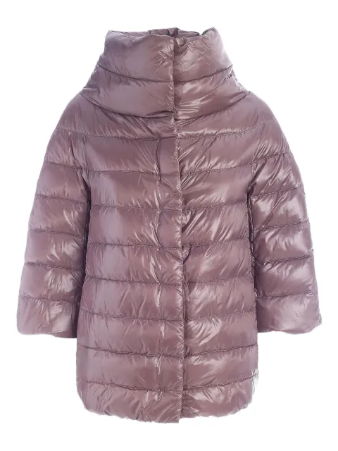 Herno three-quarter sleeve puffer jacket Pink PI0043DIC12017