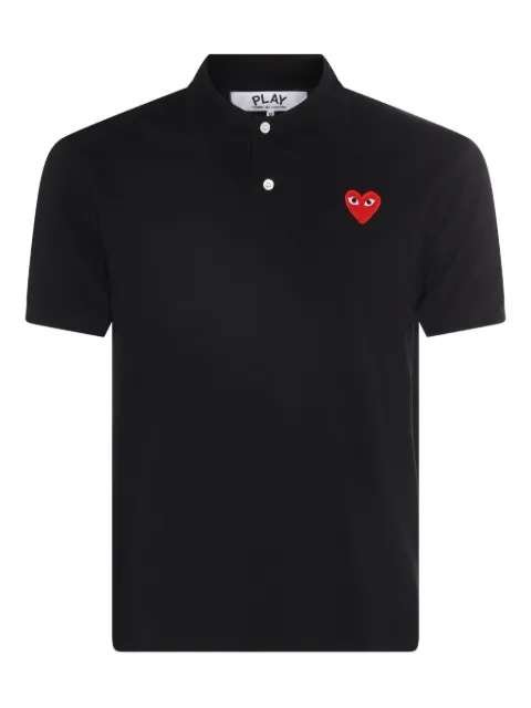 Comme Des Garçons Play heart-logo polo shirt Black AXT0060511