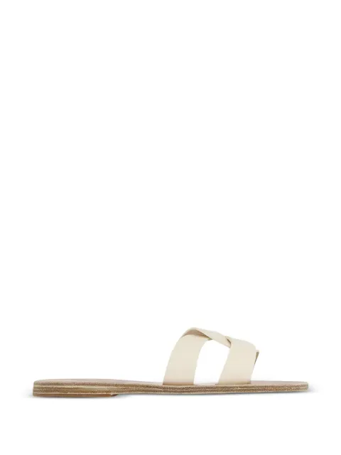 Ancient Greek Sandals Desmos double-strap leather sandals White DESMOSVACHETTA