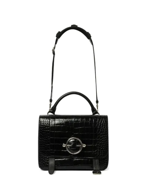 JW Anderson Crocodile Leather Shoulder Bag Black HB00518D443999