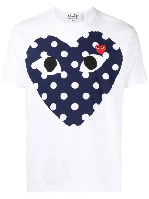 Comme Des Garçons Play logo-print cotton T-shirt White AZT234