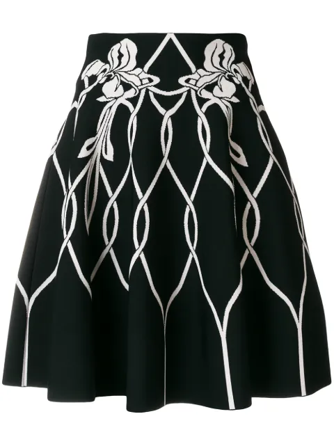 Alexander McQueen high waisted knitted skirt Black 532067Q1RPU
