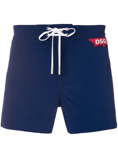 DSQUARED2 logo patch swim shorts Blue D7B761800ISA01