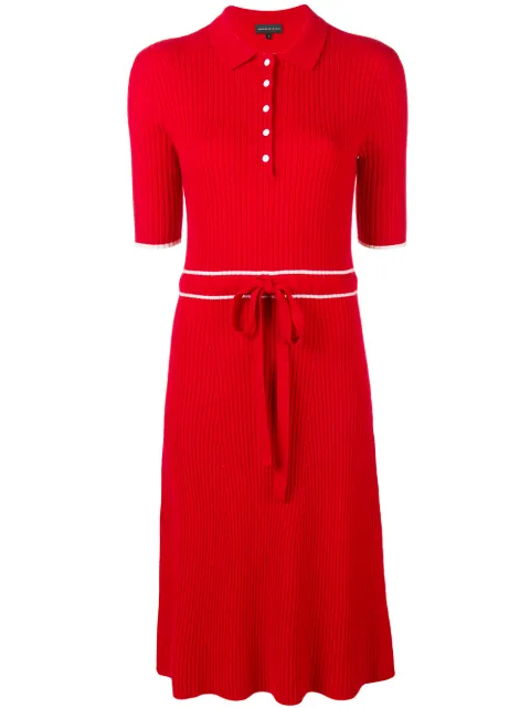 Cashmere In Love cashmere blend ribbed knit dress Red HAZEL