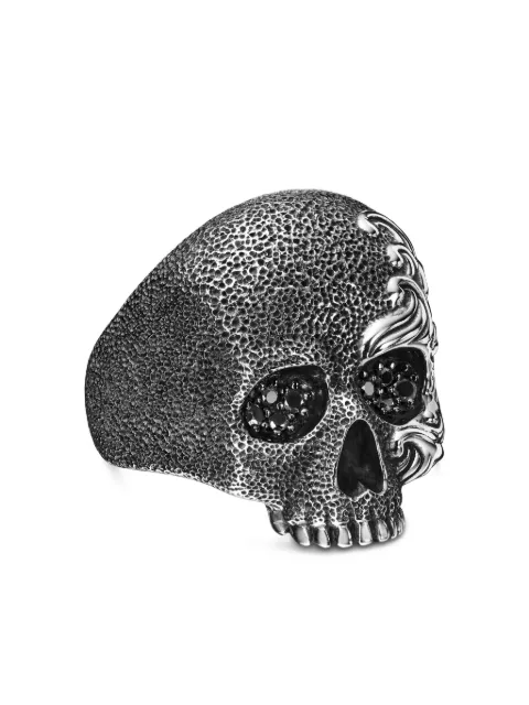 David Yurman sterling silver Waves Skull diamond ring (24mm) Silver R15056MSSABD