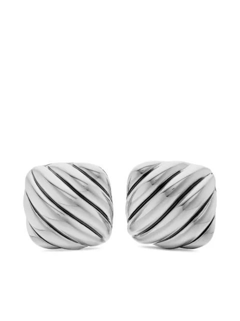 David Yurman sterling silver Sculpted Cable Cushion cufflinks (17mm) Silver C0F336SS