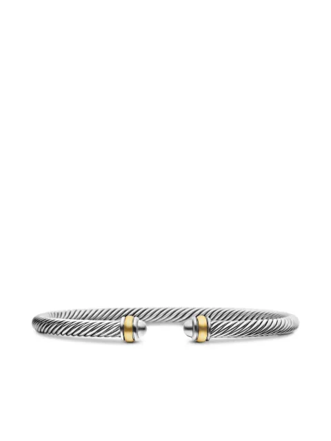 David Yurman 18kt yellow gold and sterling silver Classic Cable bracelet (4mm) Silver B11278S8