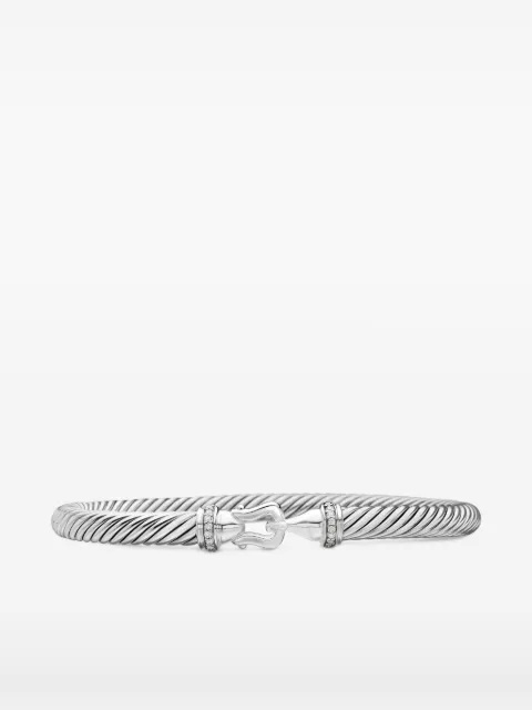 David Yurman sterling silver Buckle Classic Cable diamond bracelet (5mm) Silver B09308DSSADI