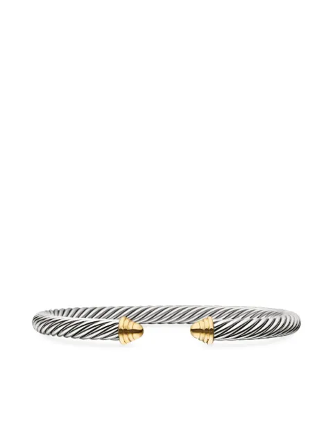 David Yurman 14kt yellow gold and sterling silver Classic Cable bracelet (5mm) Gold B03950S4