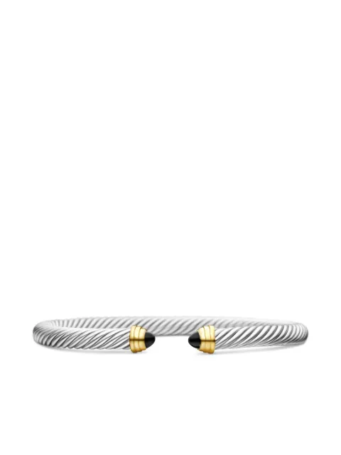 David Yurman 14kt yellow gold and sterling silver Classic Cable bracelet (5mm) Silver B03934S4BBO