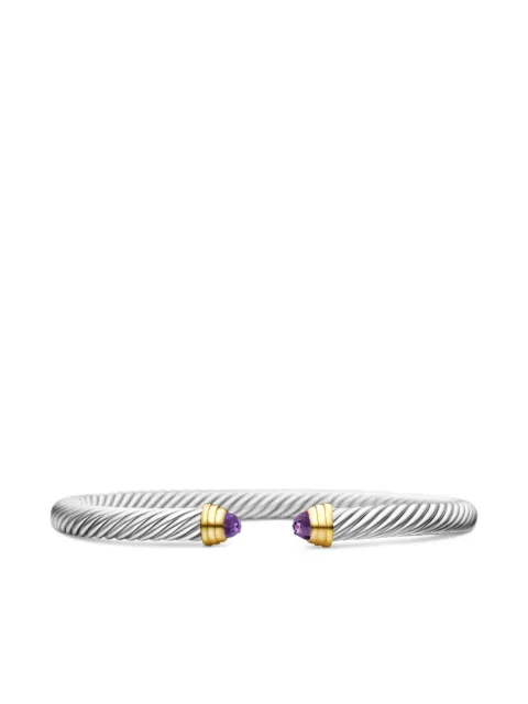 David Yurman 14kt yellow gold and sterling silver Classic Cable bracelet (5mm) Silver B03934S4AAM