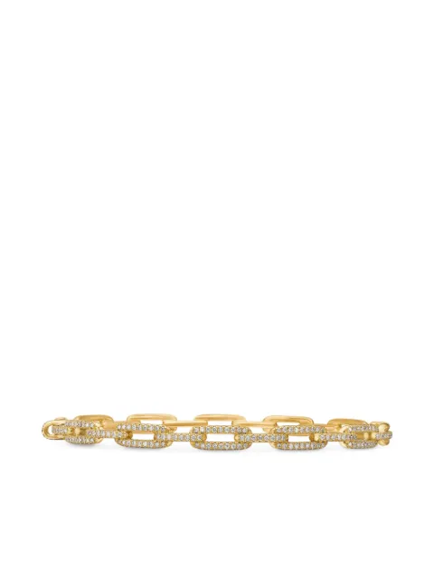 David Yurman 18kt yellow gold Stax Chain Link diamond bracelet (4mm) Gold B13026D88ADI