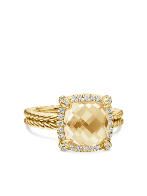 David Yurman 18kt yellow gold Châtelaine citrine and diamond ring (9mm) Gold R12747D88ACCDI
