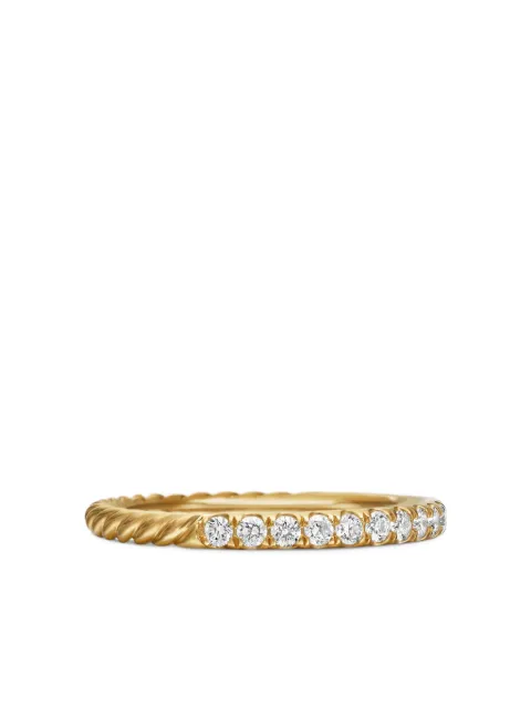 David Yurman 18kt yellow gold Cable Collectibles diamond stack ring (2mm) Gold R12821D88ADI