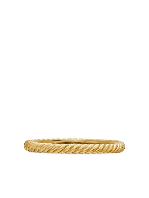 David Yurman 18kt yellow gold Cable Collectibles stack ring (2mm) Gold R0946588
