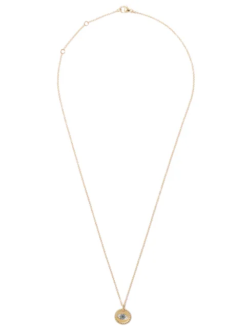 David Yurman 18kt yellow gold Cable Collectibles Evil Eye sapphire and diamond necklace Gold N12153D88ABSBDDI