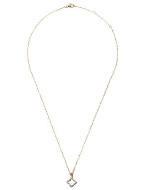 David Yurman 18kt yellow gold Cable Collectibles Quatrefoil diamond necklace Gold N0879188ADI