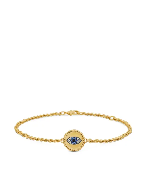 David Yurman 18kt yellow gold Cable Collectibles Evil Eye pavé bracelet (2mm) Gold B12153D88ABSBDDI