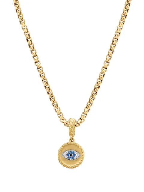 David Yurman 18kt yellow gold Evil Eye sapphire and diamond amulet (18.8mm) Gold D13400D88ABSBDDI