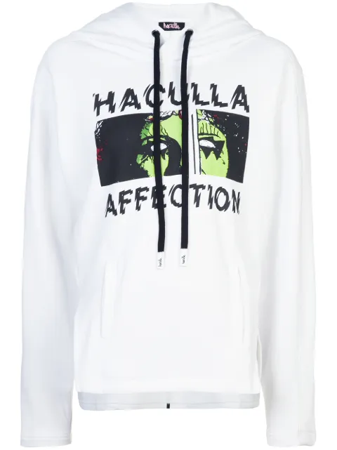 Haculla Affection hooded sweatshirt White HAW02AHKH01