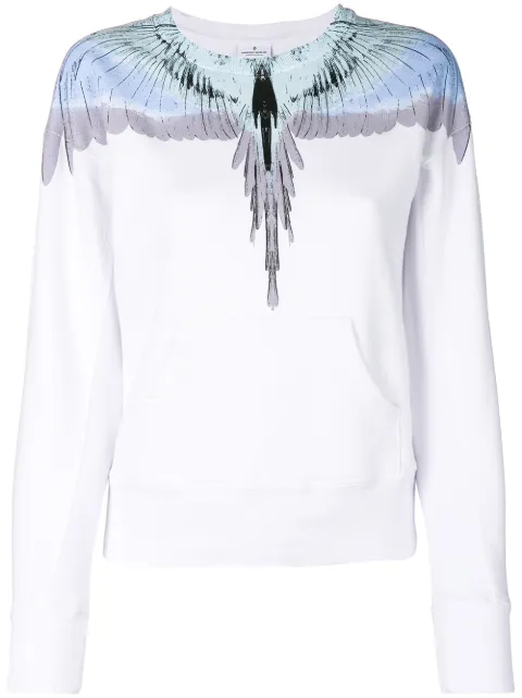 COUNTY OF MILAN Wings crew neck sweatshirt White CWBA032S186302460188
