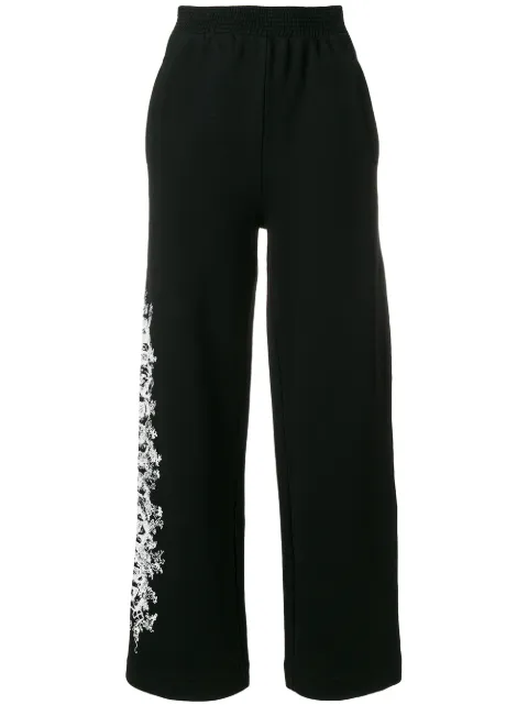 Off-White side print wide leg joggers Black OWCH002S180031431001