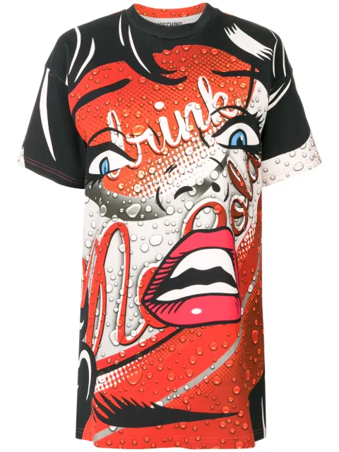 Moschino Coca Cola T-shirt dress Multicolour A04789128AW18