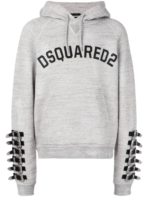 DSQUARED2 logo print hoodie Grey S71GU0232S25148
