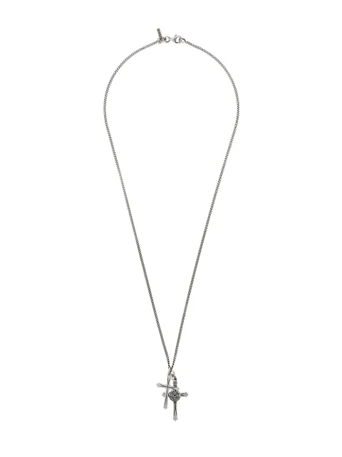 Emanuele Bicocchi cross pendant necklace Metallic NDPB8