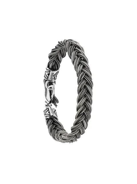 Emanuele Bicocchi woven chain bracelet Metallic FKEB2