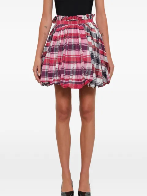Alexander McQueen checked flared skirt Pink 520200QKA14