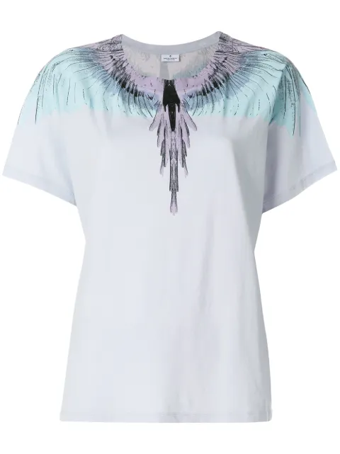 COUNTY OF MILAN Marcelo Burlon Wings T-Shirt in Blue Blue CWAA030S180472463188