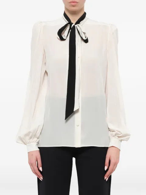Givenchy lavalliere-collar shirt White BW604U10JX